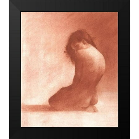 Palmer, Patrick 12x14 Black Modern Framed Museum Art Print Titled - La Femme Rouge II