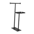 thumbnail image 3 of Elodie Standing Towel Racks Bath Towel Holder Bathroom Storage Shelf Black Freestanding with tray, 3 of 8