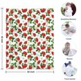 thumbnail image 4 of Red Strawberry Plants Fruit Flower White Pattern Blanket,Comfortable Soft Flannel Throw Blanket,All Season,Warm Lightweight Blankets for Sofa Bed Couch Living Room Chair,30"x40", 4 of 4
