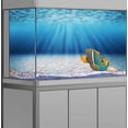 thumbnail image 2 of Undersea Aquarium Background, Blue Ocean Sea Sunshine Underwater Fish Tank, Sunlight Fish Tank Background Aquarium Decorations Poster with 8 EVA Double-Sided Tape, 2 of 5