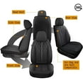 thumbnail image 5 of JIAMAOXIN Car Seat Cover Apply To Front Seat Universal Sedan SUV Truck Front 2-Seats BLACK Faux Leather, 5 of 5