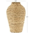 thumbnail image 3 of DecMode 13" Handmade Braided Brown Seagrass Vase, 3 of 7