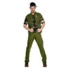 5 Piece Camouflage T-Shirt with An Olive Green Vest & Pants with Headband & Arm Band, Extra Large