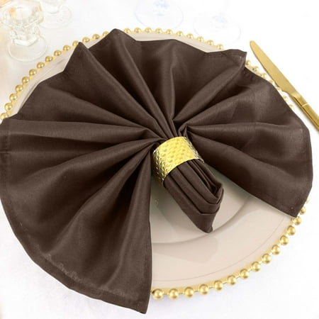 

BalsaCircle 10 Pieces 20 Chocolate Brown Polyester Napkins Wedding Kitchen