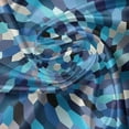 thumbnail image 5 of Ambesonne Blue White Valance Pack of 2, Blurry Rectangulars, 42"X12", Multicolor, 5 of 5