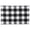 Black and White Grid, variant on Pretty Comy 4pcs Christmas Plaid Placemats Non-slip Heat Insulation Table Bowl Mats Kitchen Dining Table Coaster Home New Year Ornaments Red and Black Grid