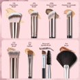 thumbnail image 2 of Juego de brochas de maquillaje ENERGY 8 piezas con funda de fibra sintética vegana, 2 of 9