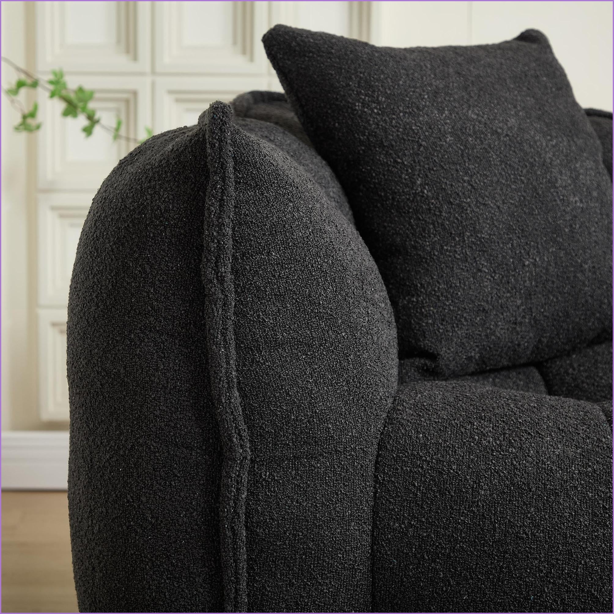 2-Person Chenille Bean Bag Chair – Lazy Sofa with High Resilience Foam for Adults | Chenille | Rectangle