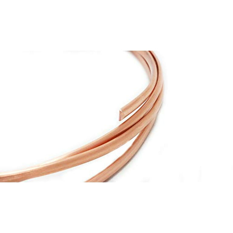 8 Gauge, 99.9% Pure Copper Wire, Half Round, Dead Soft, CDA #110-5FT from  Craft Wire 