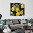 thumbnail image 2 of Chilfamy Lemon Leaves Flowers Canvas Wall Decor Ready To Hang Art 12x12in, 2 of 6