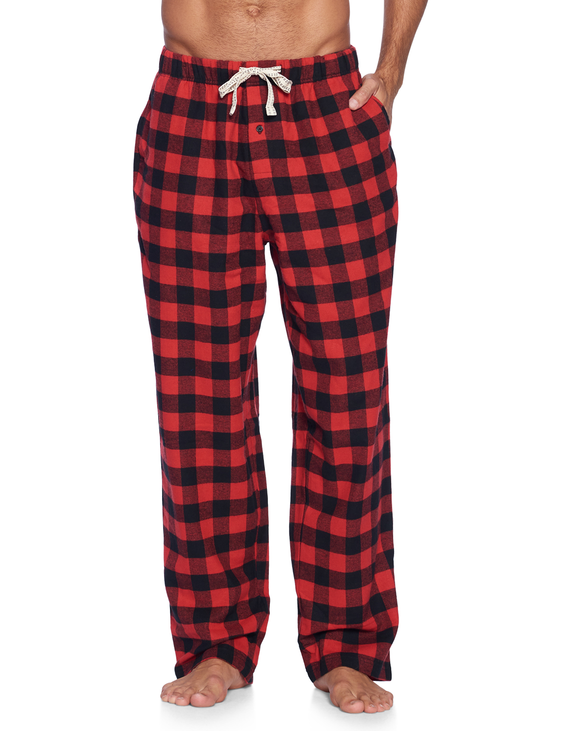 Ashford & Brooks Men’s Long-Sleeve Top Flannel Pants Pajama Sleepwear ...