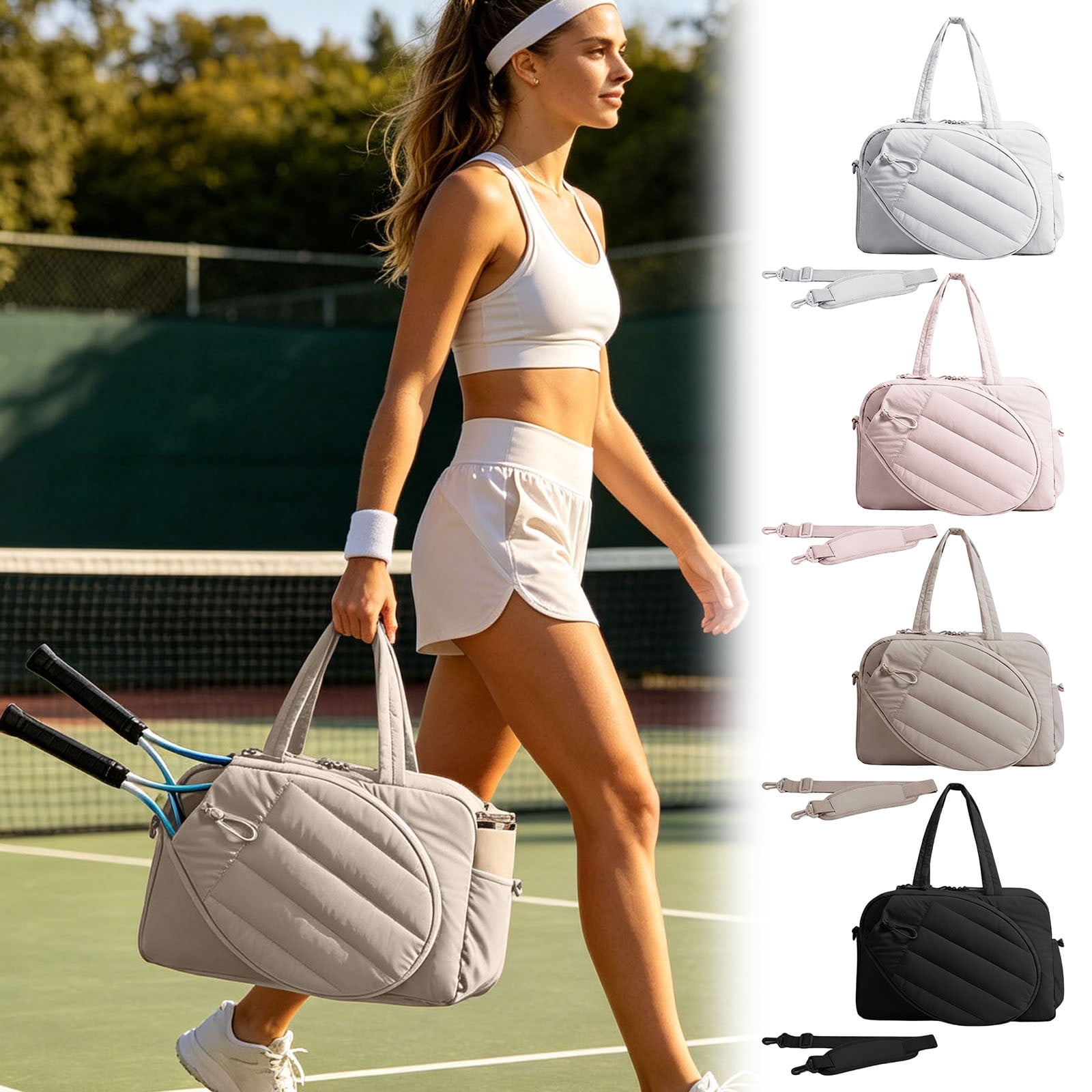 Multi-Function Tennis Travel Bag – Shoulder Backpack Holds 2 Tennis Balls, Shoes & Bottle, Ideal for Training, Matches & Commuting