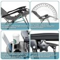 thumbnail image 3 of Infinity Zero Gravity Chair Pack 2, Outdoor Lounge Patio Chairs with Pillow and Utility Tray Adjustable Folding Recliner for Deck,Patio,Beach,Yard, Gray, 3 of 8