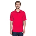 thumbnail image 2 of UC MENS MESH PIQUE POLO (RED M), 2 of 2
