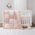 thumbnail image 1 of Juego de ropa de cama para cuna The Peanutshell Grace para niñas, 3 piezas, 1 of 7