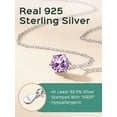 thumbnail image 5 of ChicSilver Solid 925 Sterling Silver Round Birthstone Necklace for Women Solitaire 1Carat (6.5mm) Cubic Zirconia Dainty Choker Necklace Christmas Valentines Birthday Graduation Gifts for Her, 5 of 10