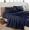 Blue, variant on Huba Homes 1800 Series 4 Piece Bed Sheet Set Soft Deep Pocket Twin King Queen Full Sheets Full Black