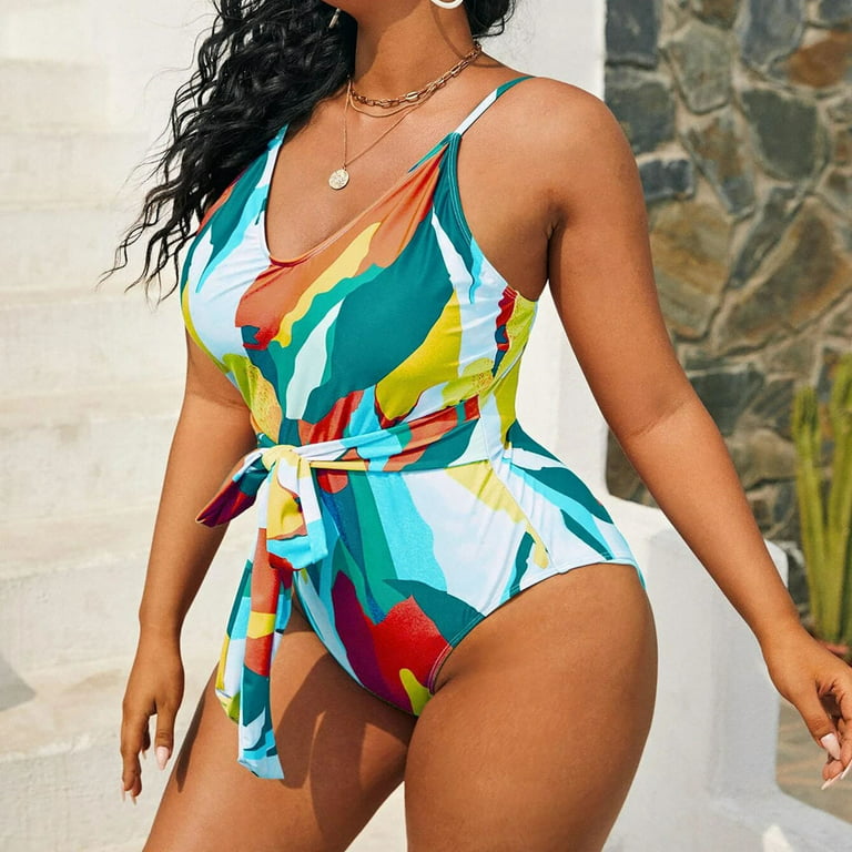 2023 New Swimsuits Arrving!TIANEK Special Women One-Piece Swimwear Relaxing  Beach Summer Slim Strapless Long-sleeved Mother's Day Printed Bikini