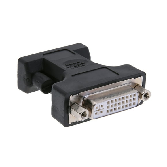 Adaptador DVI a VGA 24 Plus 5 pines DVI hembra a VGA macho de 15 pines Cable adaptador DVI hembra a VGA macho DVI-I 24 Plus 5 puertos Convertidor para monitor de computadora