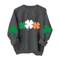 thumbnail image 1 of Tauxra Chandail de la Saint-Patrick pour Femmes à Manches Longues, Col Rond, Coupe Ample, Blouse Tunique Décontractée, 1 of 6