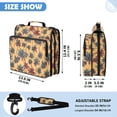 thumbnail image 3 of Zipper Binder with Shoulder Strap 2 inch 3 Ring Waterproof File Folder Organizer Bag 500 Sheet Palm Trees Pattern, 3 of 8