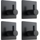 thumbnail image 1 of Nvzi Gancho adhesivo de acero inoxidable 304 sin agujeros de 4 piezas, gancho de acero inoxidable, gancho de baño de cocina, gancho de baño, gancho de toalla (negro), 1 of 5