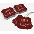 thumbnail image 5 of Inkdotpot Pack Of 50 Real Rose Gold Foil Bracket Shape Paper Tags Happy Holiday Favor Hang Tags, 5 of 7