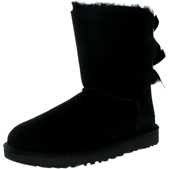 Ugg Women's Bailey Bow II Black Ankle-High Suede Snow Boot - 10M