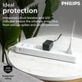 thumbnail image 4 of Protector contra sobretensiones Philips SPP3563W/37 de 4 salidas 450J con cable de 1,2 m, 4 of 6