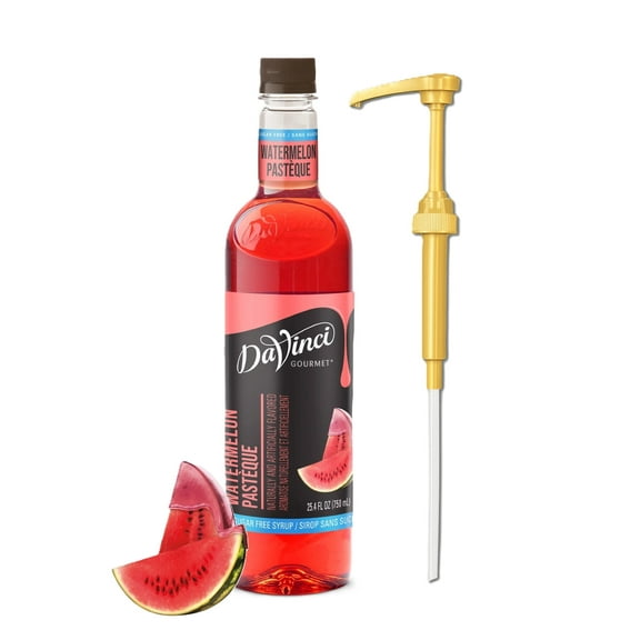 DaVinci Gourmet Watermelon Sugar Free Syrup, 25.4 fl oz   Gold Pump