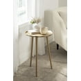 thumbnail image 6 of Kate and Laurel Alessia Modern Round Metal Side Table, 15 x 15 x 22, Gold, Decorative Glam Cast Aluminum End Table with Deckled Edge for Bedroom Nightstand or Living Room Accent, 6 of 7
