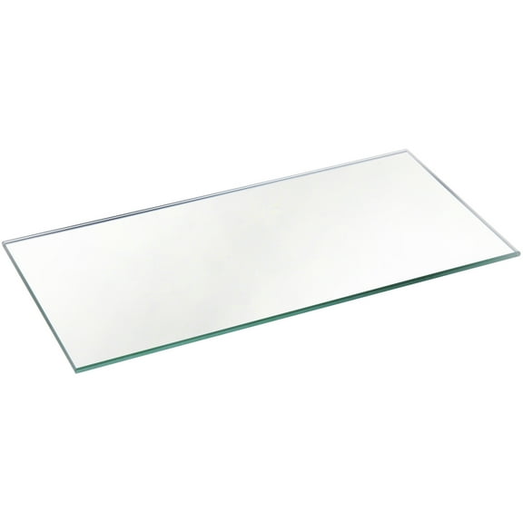 Plymor 4" x 8" Rectangle, 3mm Thick Non-Beveled Glass Mirror, Pack of 2