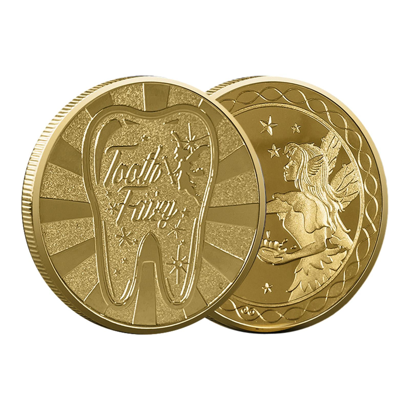 Wowspeed Tooth Fairy Commemorative Coin Sturdy Tooth Fairy Coins Reward Commemorative Coin
