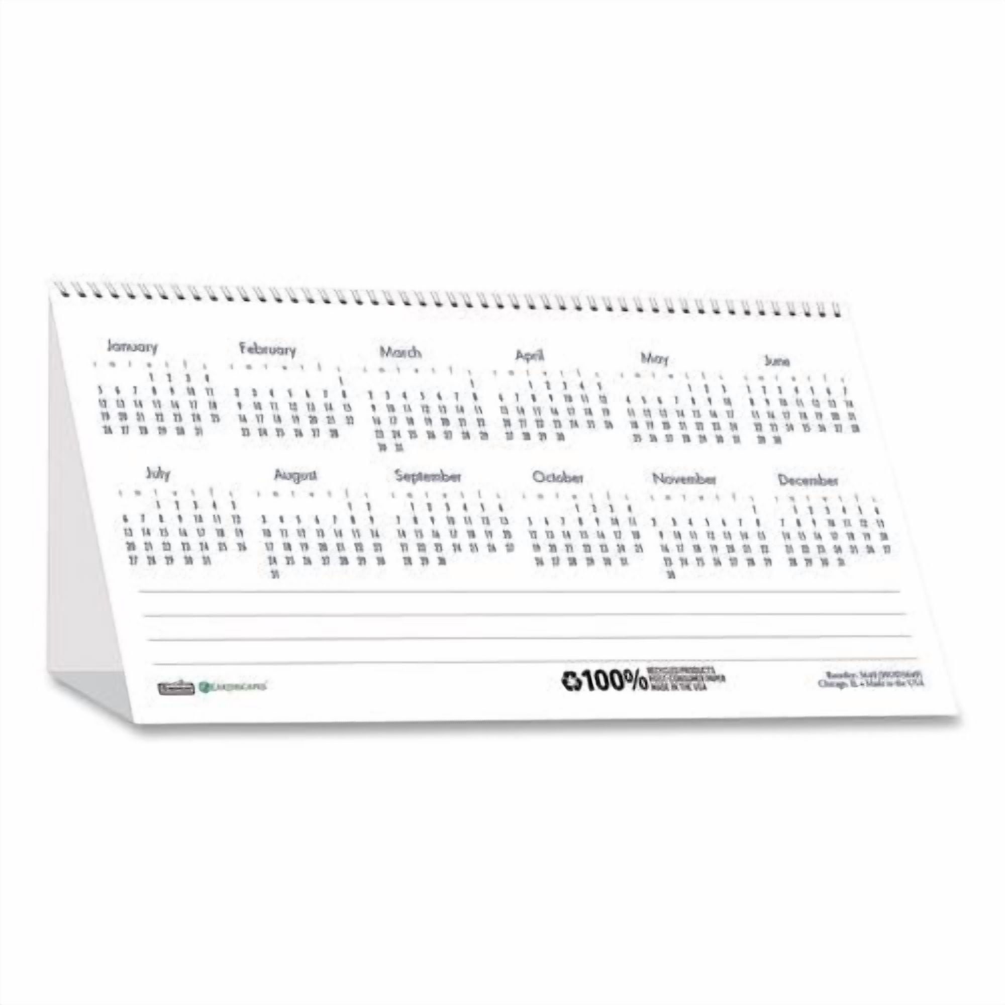 Earthscapes Recycled Desk Tent Monthly Calendar, Puppies Photography, 8.5 x 4.5, White Sheets, 12-Month (Jan to Dec): 2026 | Bundle of 10