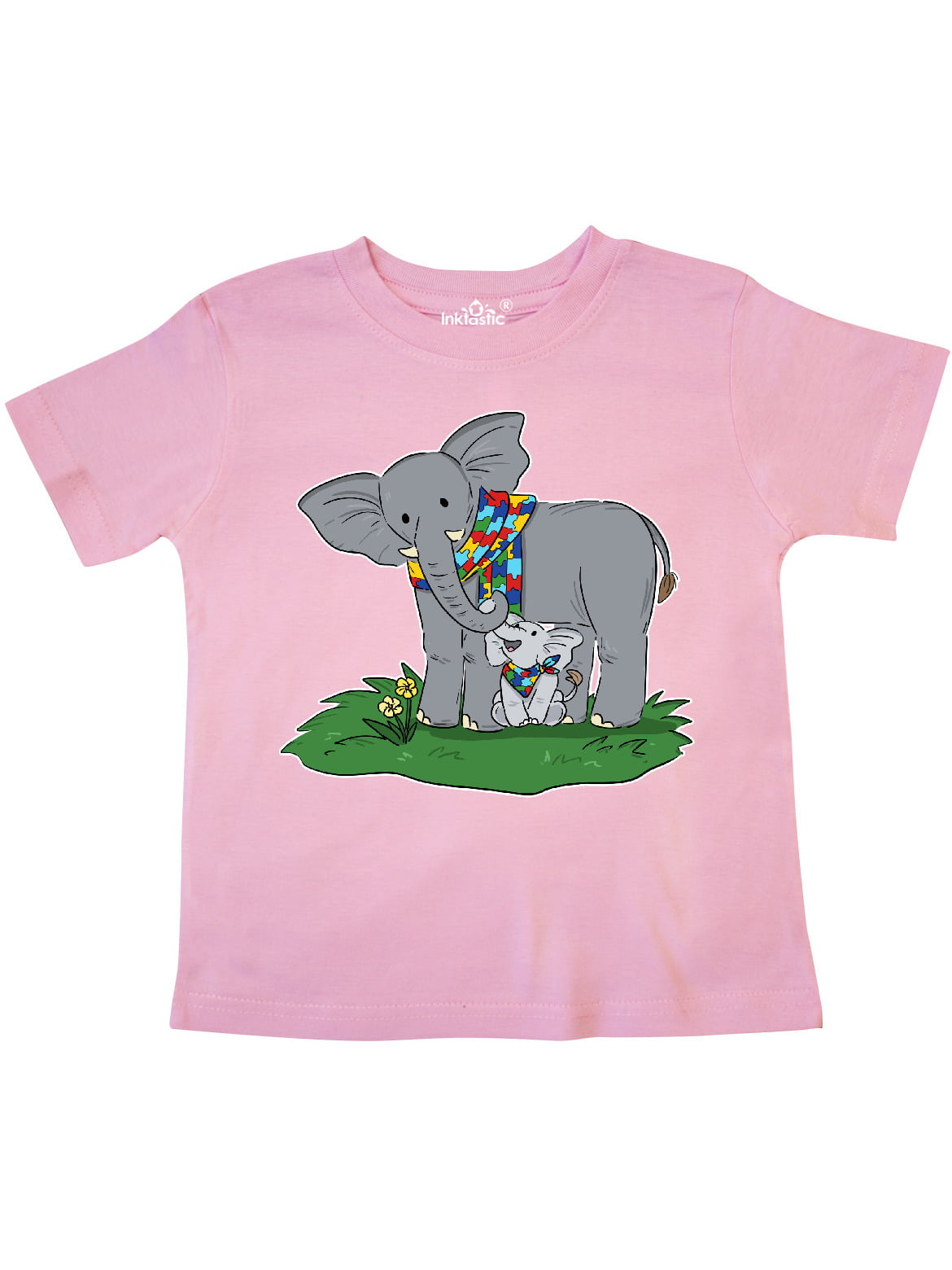 INKtastic - Autism Support Elephants Toddler T-Shirt ...