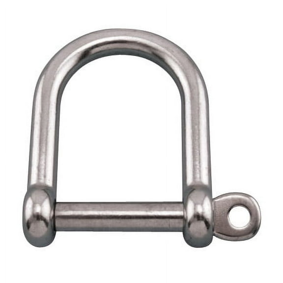 STAINLESS WIDE D SHACKLE 1/4", 316 SS