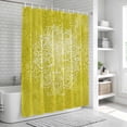 thumbnail image 5 of Boho Flowers Shower Curtain Set - 48" x 72" Washable Bathtub Curtain with 12 Hooks, Yellow Floral Vintage Bohemian Watercolor Waterproof Fabric Stall Shower Curtains for Bathroom/Bathtub Décor, 5 of 6