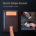 thumbnail image 4 of Buffway Slim Minimalist Front Pocket RFID Blocking Leather Wallets for Men and Women - Cross Coffee, 4 of 8