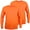 Orange, variant on 2 Pack-Hi Vis Green Long Sleeve Work Safety High Visibility T-Shirt Size:X-Large