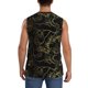 thumbnail image 4 of Balery Gold Gloss Outline Floral Camisetas sin mangas para hombre, absorbe la humedad y protege contra el mal olor.-XX-Large, 4 of 7