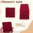 thumbnail image 2 of Bolsas de Joyería de Microfibra Uxcell, 12 Pcs 9 x 9cm Bolsas de Almacenamiento Estilo Sobre de Ante Doble Cara, Pequeñas Bolsas de Joyería para Empaque de Aretes, Anillos, Collares (Rojo Vino), 2 of 6