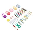 thumbnail image 1 of Crochet Hook, Practical Avoid Hand Fatigue Ergonomical Handle Widely Used 58pcs DIY Crochet Kit  For Scarves For Knitter, 1 of 8