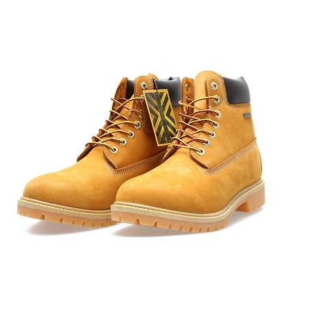 Zanco Mens Waterproof 6 inch Nubuck Work Boot, Adult, Wheat, 9.5 M US