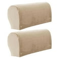 thumbnail image 2 of Abbracc Thick Sofa Armrest Covers Arm Covers Solid Soft Slipcovers with Pins Non Slip Armrest Protector Washable Detachable khaki, 2 of 8