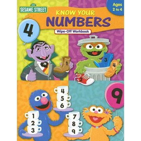 Sesame Street Know Your Numbers Wipe-Off Workbook : Ages 2 to