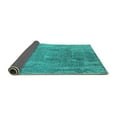 thumbnail image 2 of Ahgly Company Indoor Square Oriental Turquoise Blue Industrial Area Rugs, 6' Square, 2 of 4