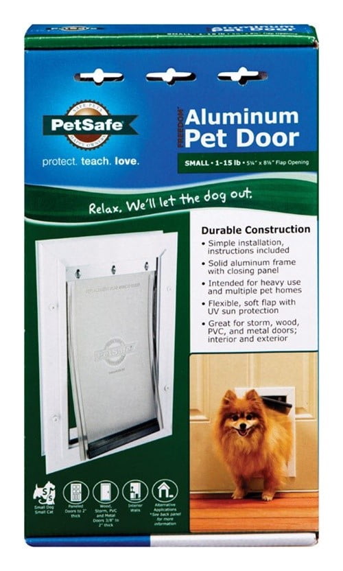 Petsafe Freedom Aluminum Dog Door White Small 8 L X 2 25 W X