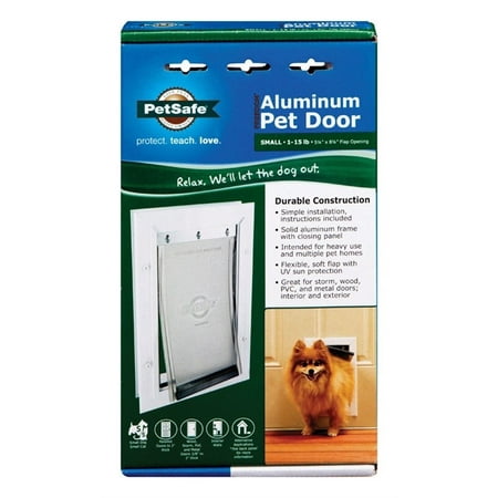 Petsafe Freedom Aluminum Dog Door White Small 8 L X 2 25 W X 13 75 H