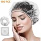 thumbnail image 1 of 100 Uds gorros de ducha desechables gorro de baño elástico de plástico transparente gorros impermeables para el cabello, 1 of 5