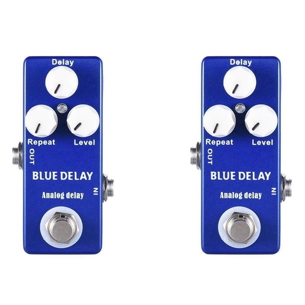2X Delay Mini Pedal de Efecto de Guitarra Verdadero Bypass